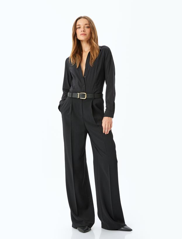 Uzun Kollu Slim Fit Klasik Poplin Gömlek_0
