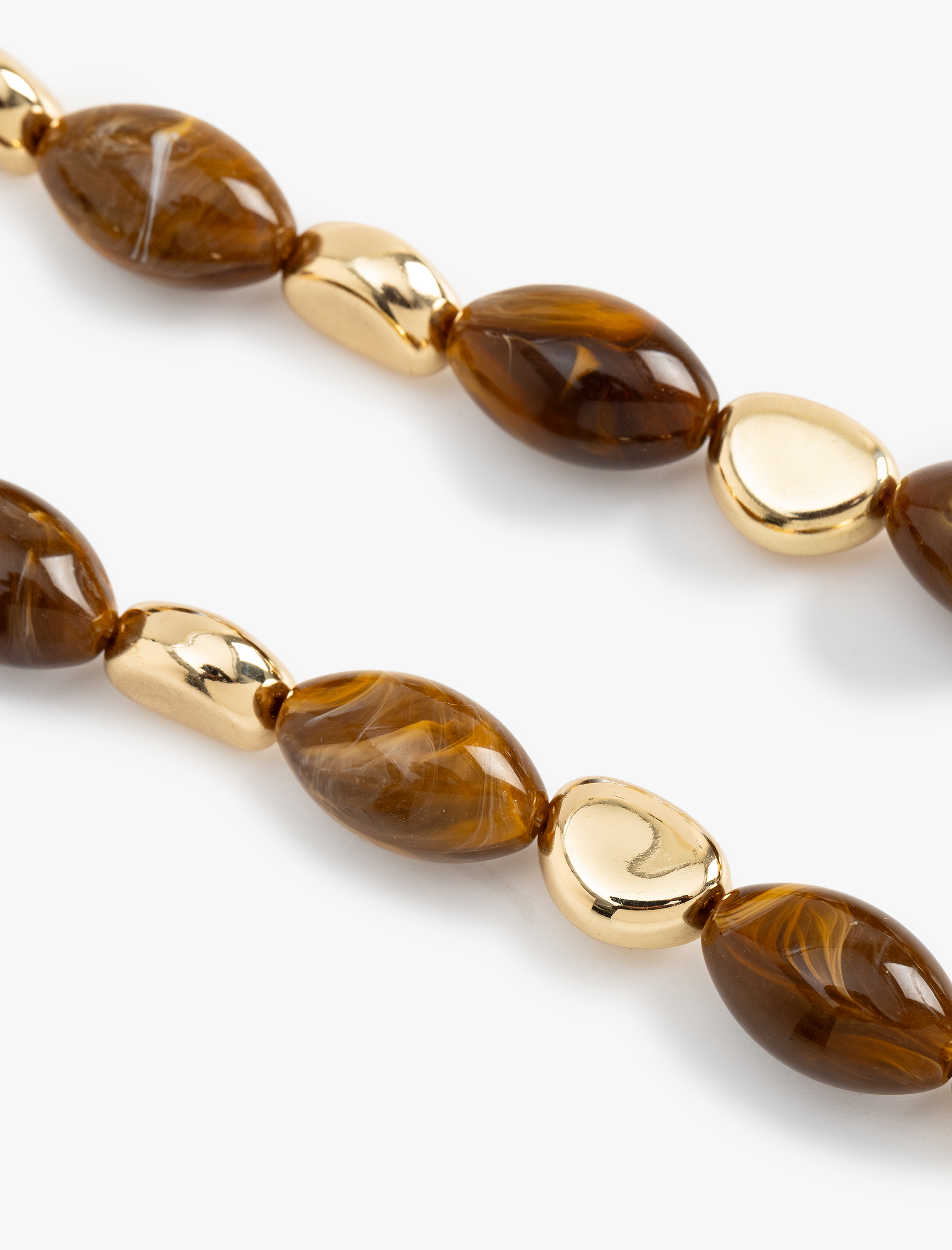  Kadın Boncuklu Taşlı Kolye