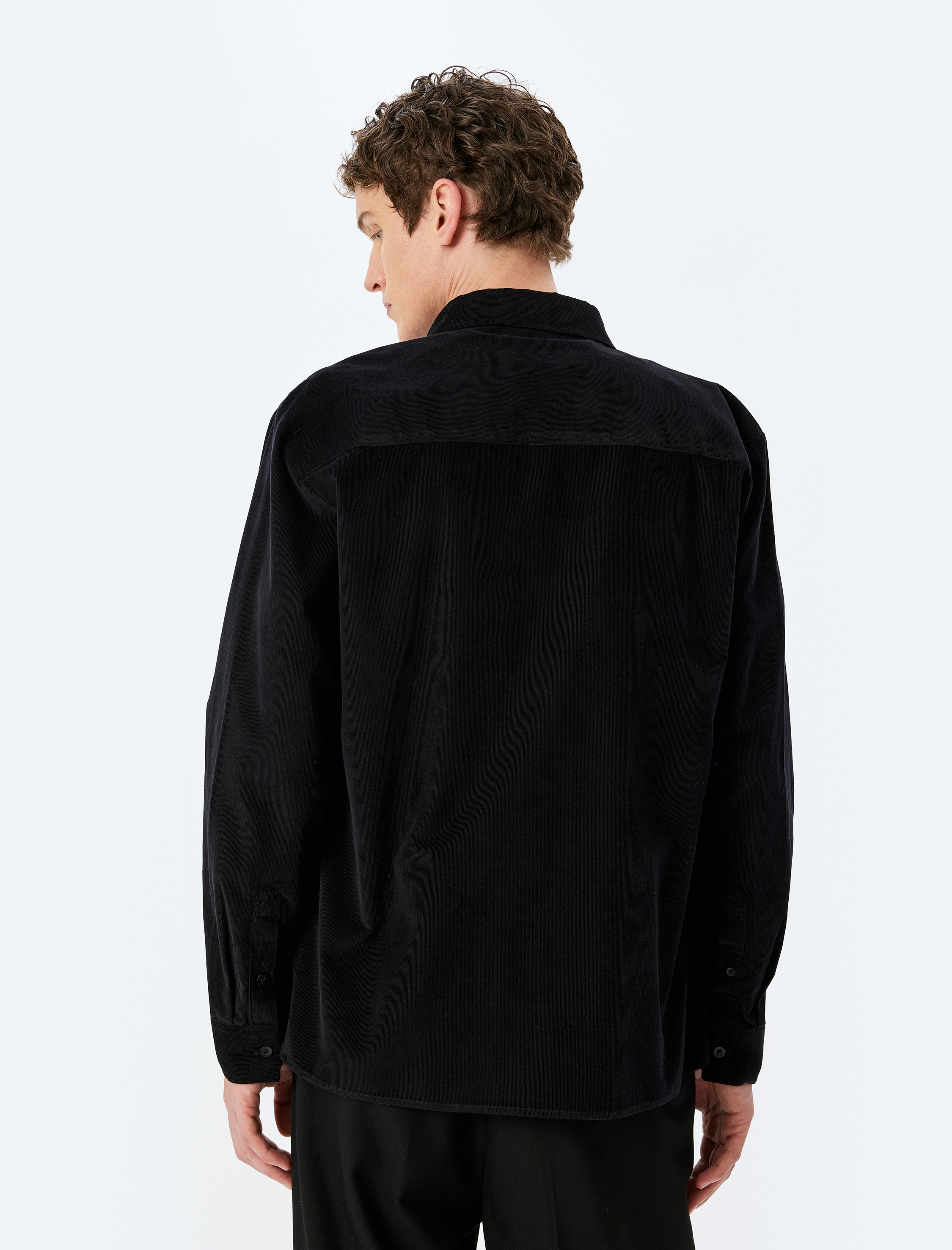   Pamuklu Regular Fit Fitilli Kadife Uzun Kollu Gömlek