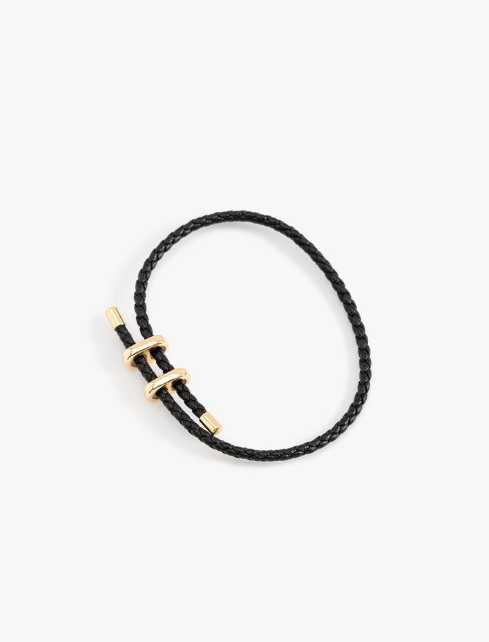 Erkek Toka Detaylı Örgü Bileklik