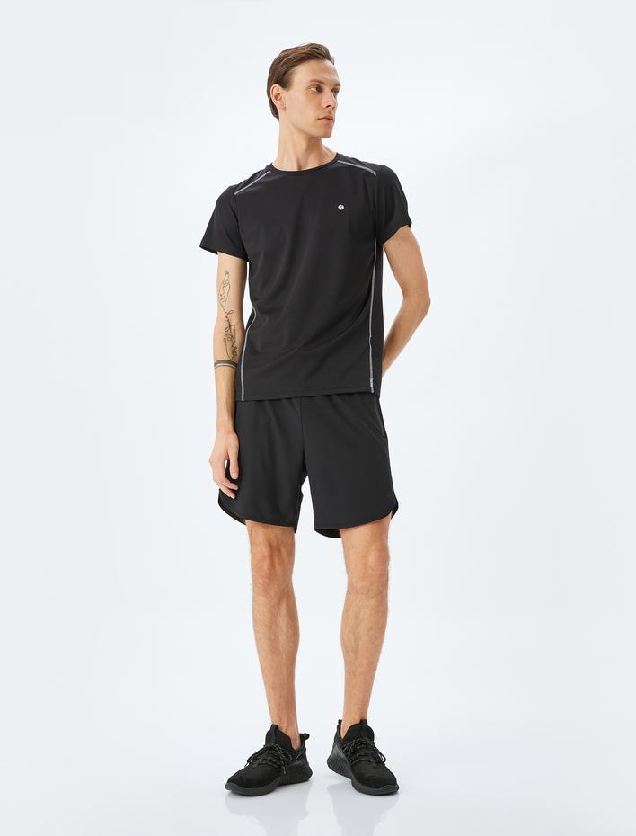  Beli Bağcıklı Paraşüt Kumaş Fermuarlı Cep Detaylı Spor Şort