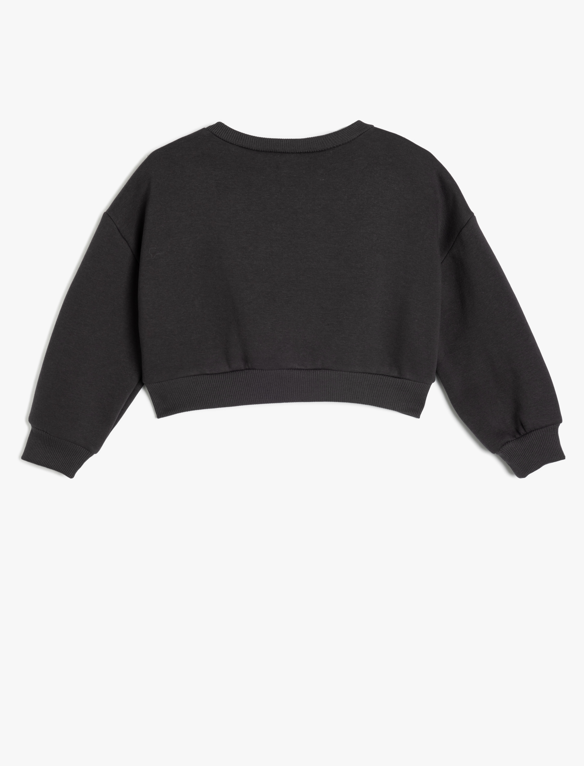  Kız Çocuk Tweety Baskılı Lisanslı Şardonlu Pamuklu Crop Sweatshirt