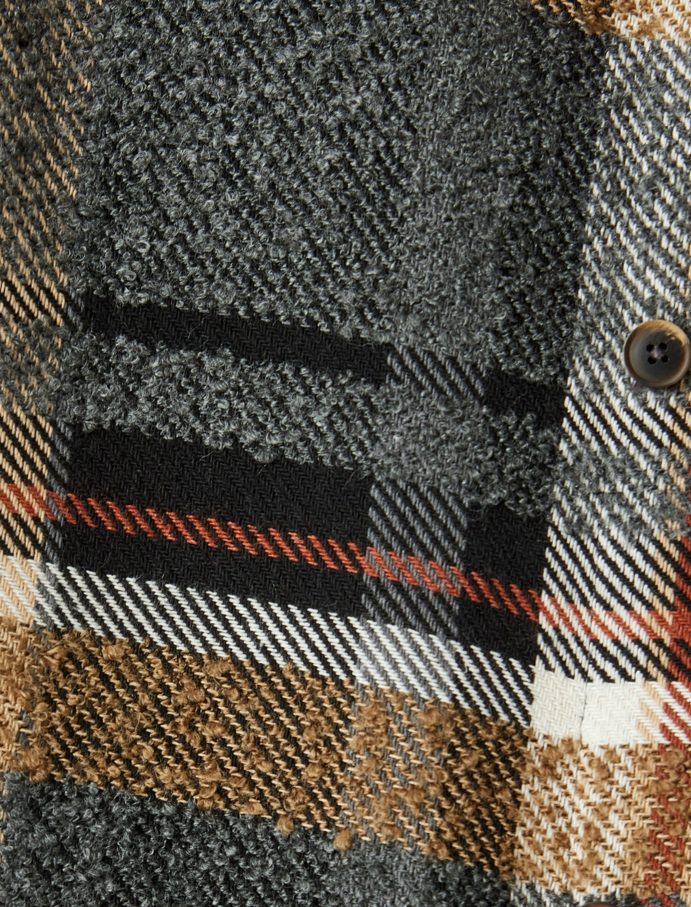   Ekose Desenli Cep Detaylı Oduncu Gömlek Ceket