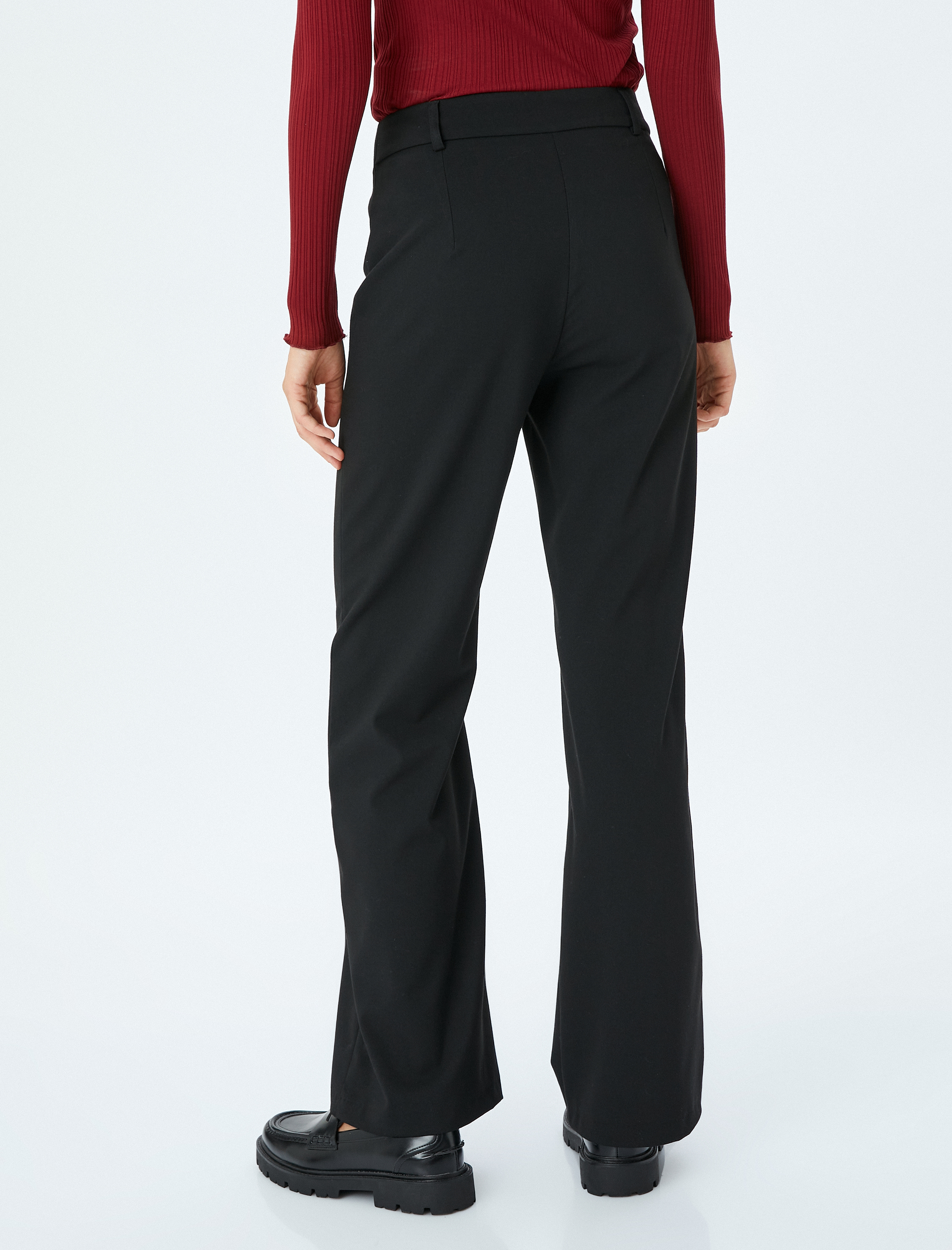   Ekstra Uzun Düz Paça Kumaş Pantolon