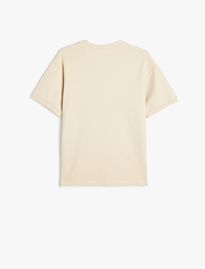 Erkek Çocuk Oversize Basic Tişört Kısa Kollu Bisiklet Yaka Pamuklu