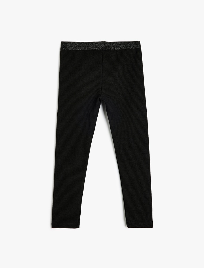 Kız Çocuk Tayt Beli Lastikli Sim Detaylı