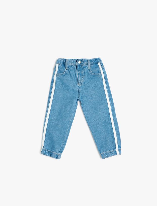 Jogger Kargo Pantolon Cepli Şerit Detaylı Pamuklu_0