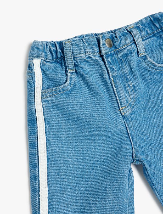 Jogger Kargo Pantolon Cepli Şerit Detaylı Pamuklu_2