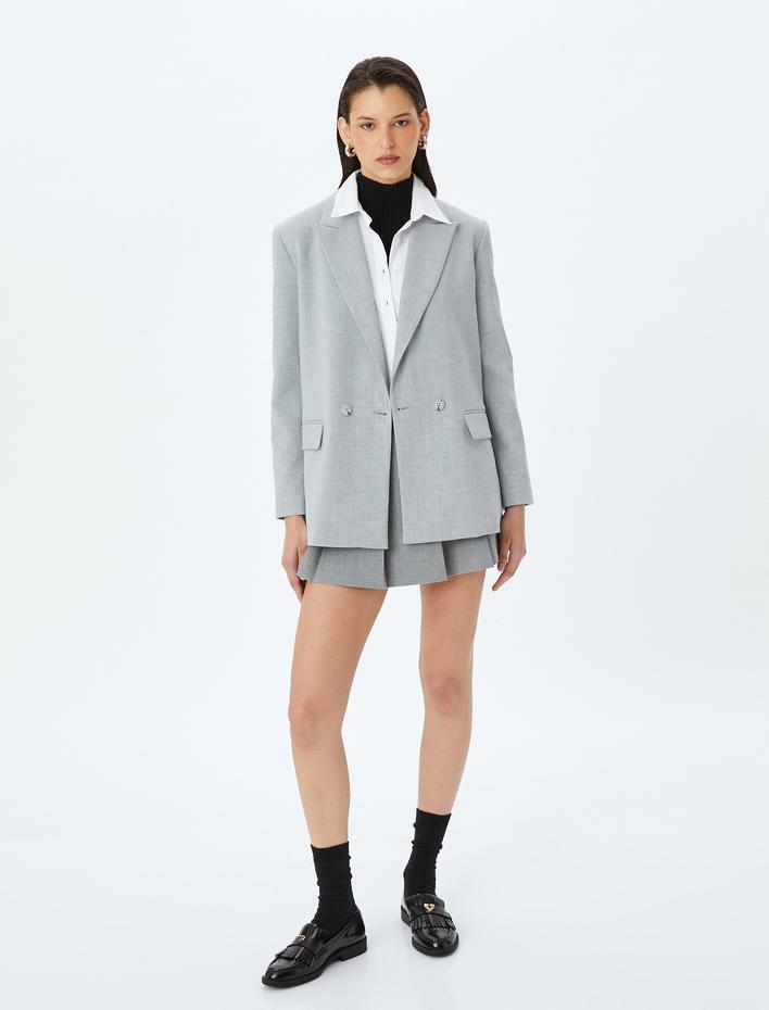  Kemerli Kalın Piliseli Mini Şort Etek