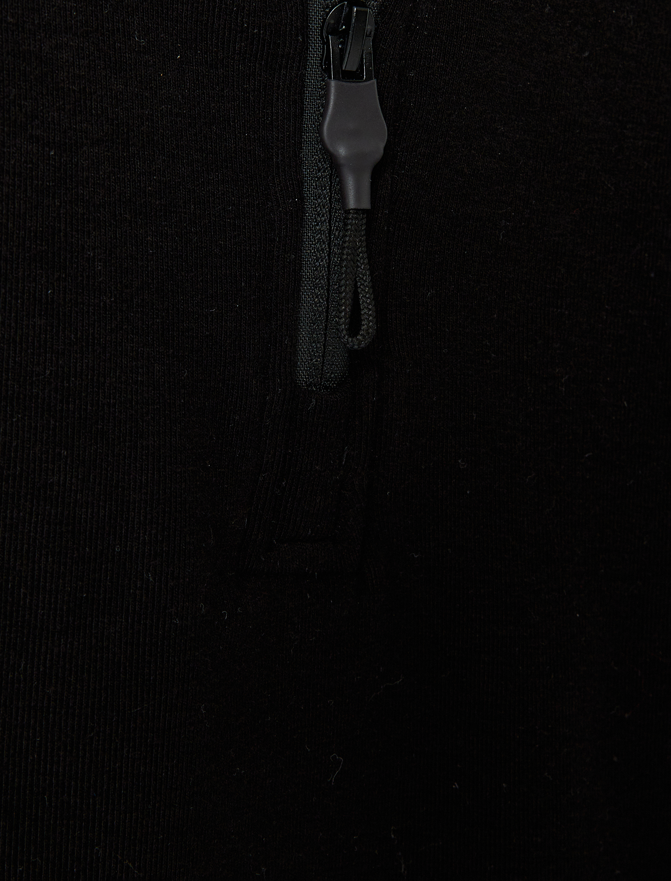   Yarım Fermuarlı Uzun Kollu Dik Yaka Slim Fit Polar Sweatshirt