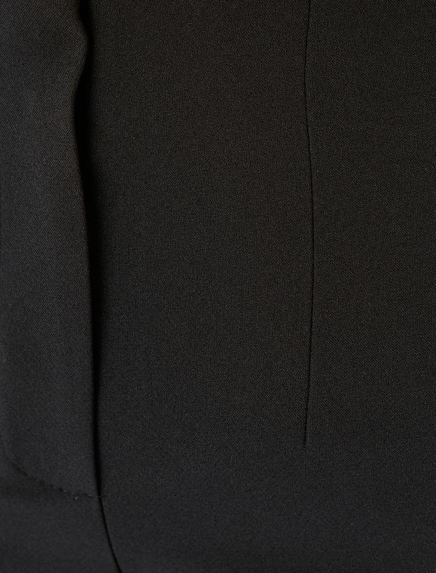 Slim Fit Yüksek Bel Cepli Cigarette Kumaş Pantolon_5