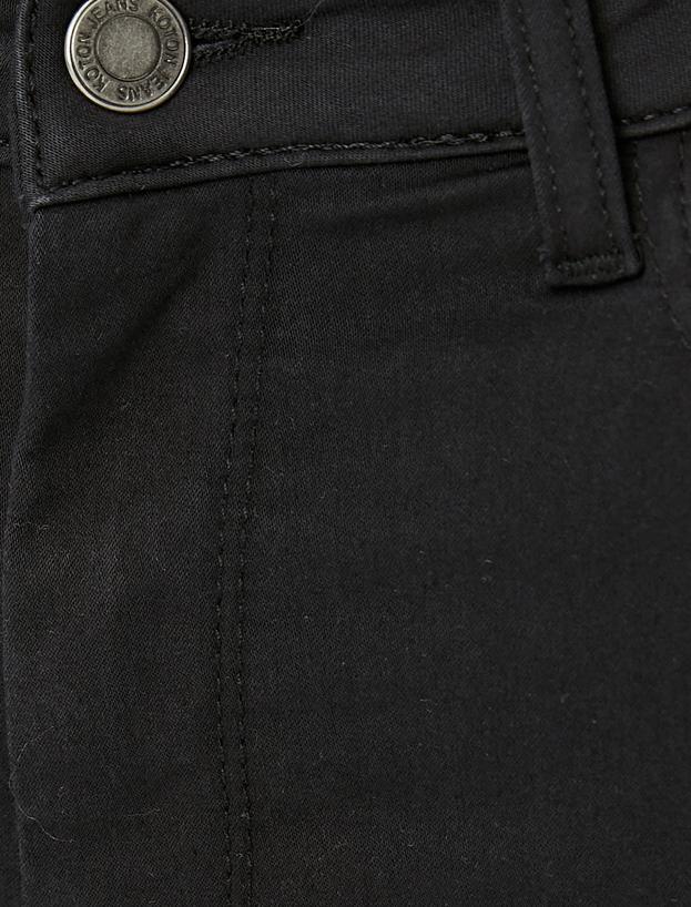 Yüksek Bel Skinny Fit Dar Paça Düğmeli Kot Pantolon - Skinny Fit Jean_5