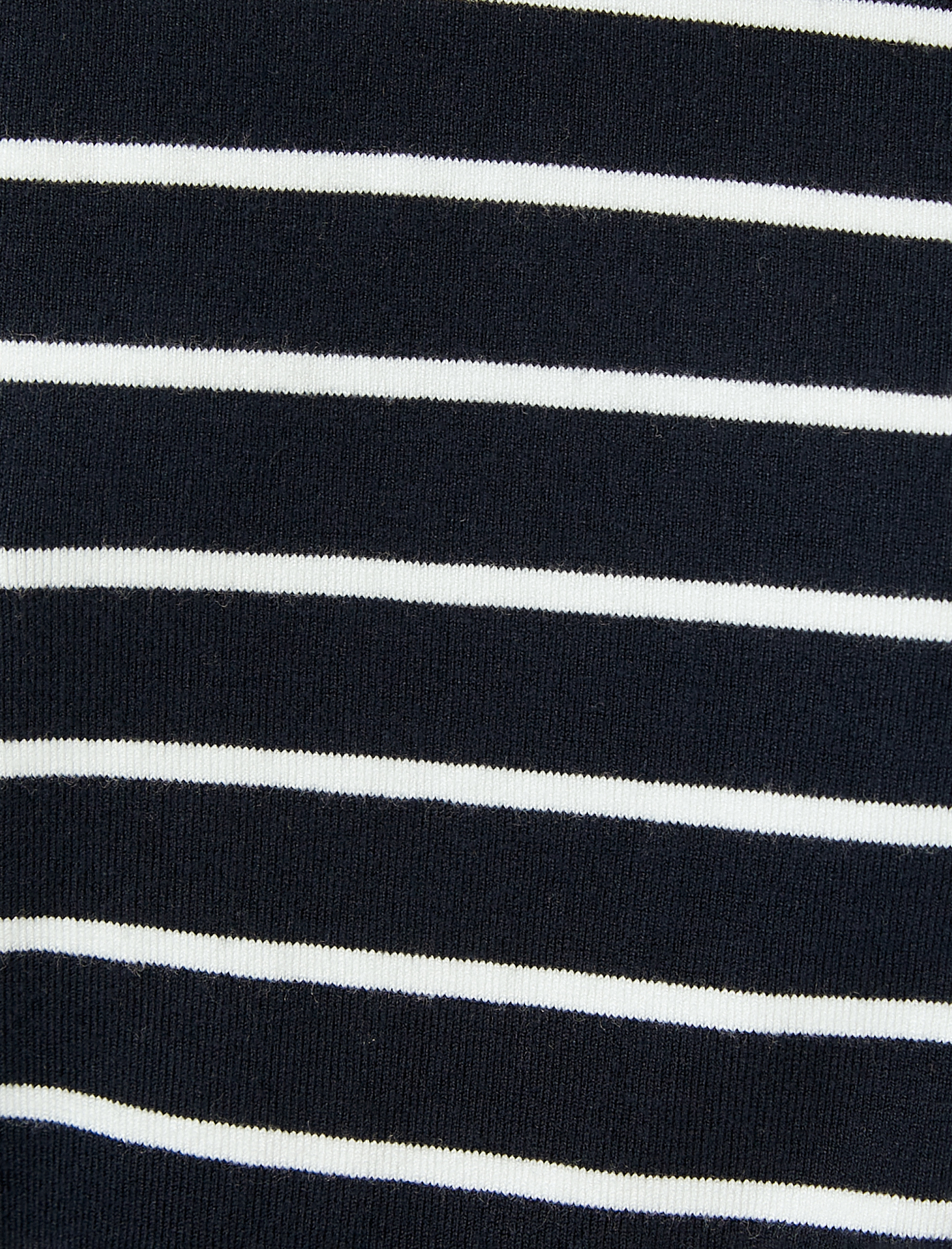   Yuvarlak Yaka 3/4 Uzun Kollu Çizgili Triko Kazak