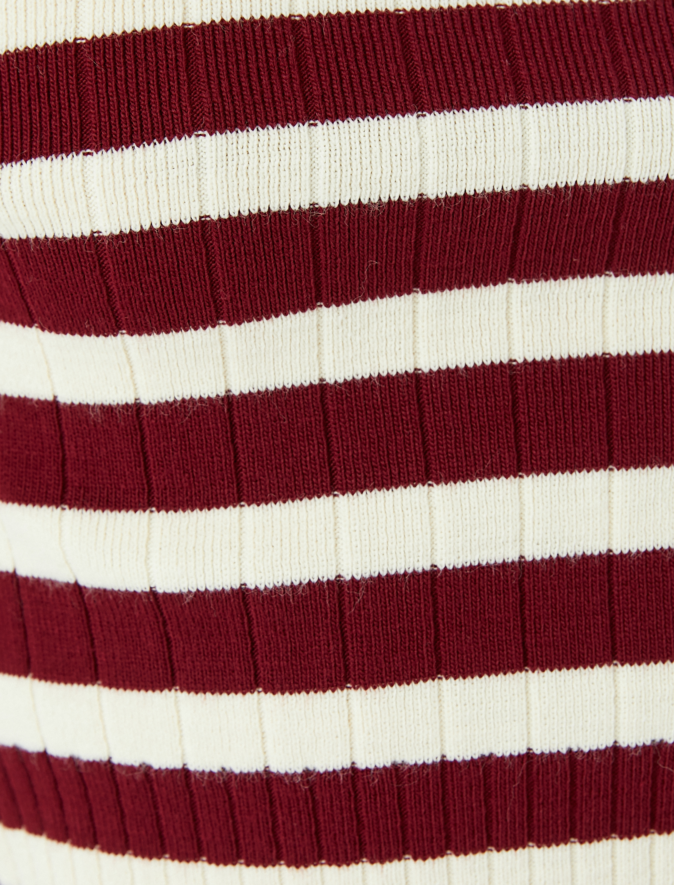 Bisiklet Yaka Uzun Kollu Çizgili Triko Kazak