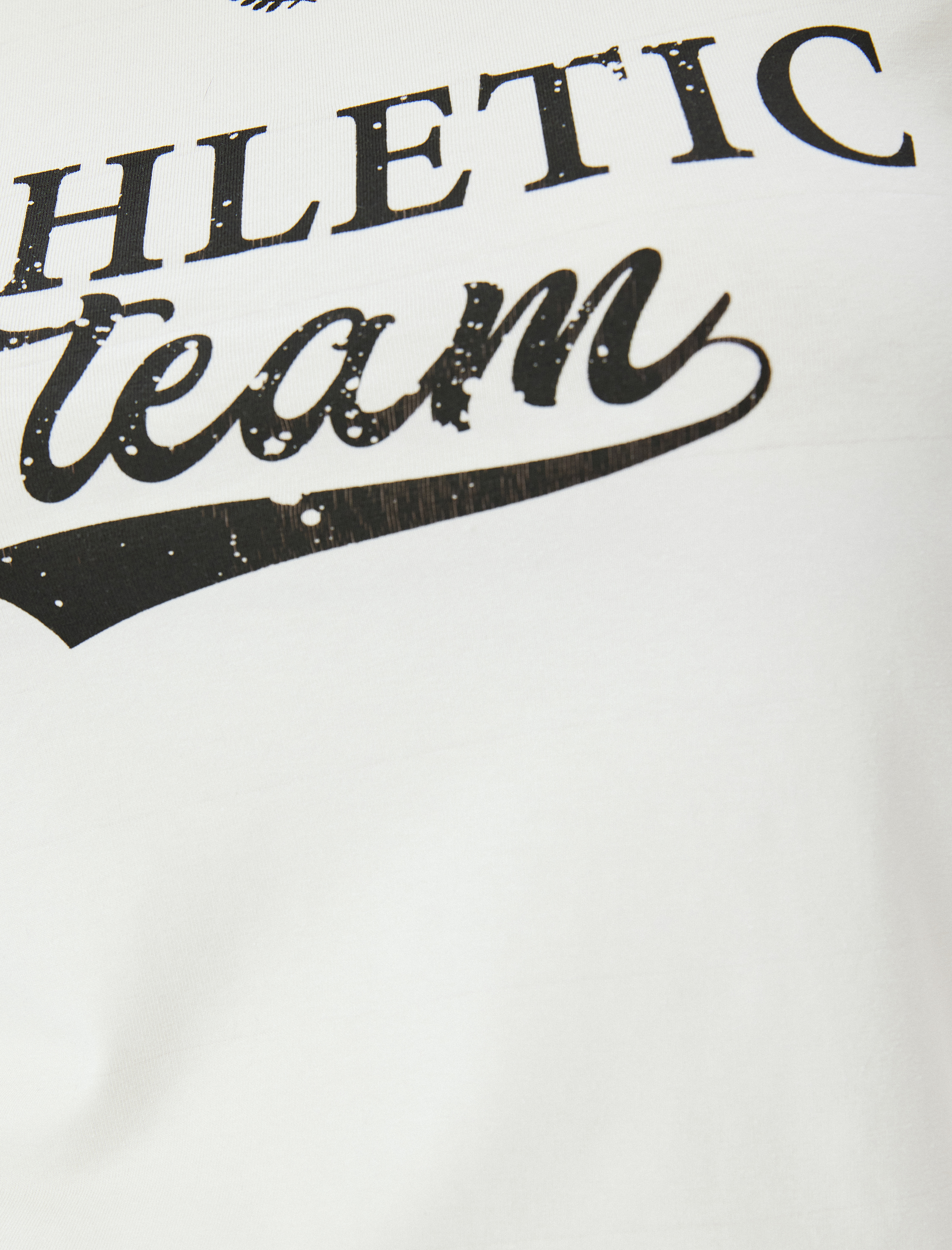 Bisiklet Yaka Kısa Kollu Biyeli Kolej Baskılı Slim Fit Tişört