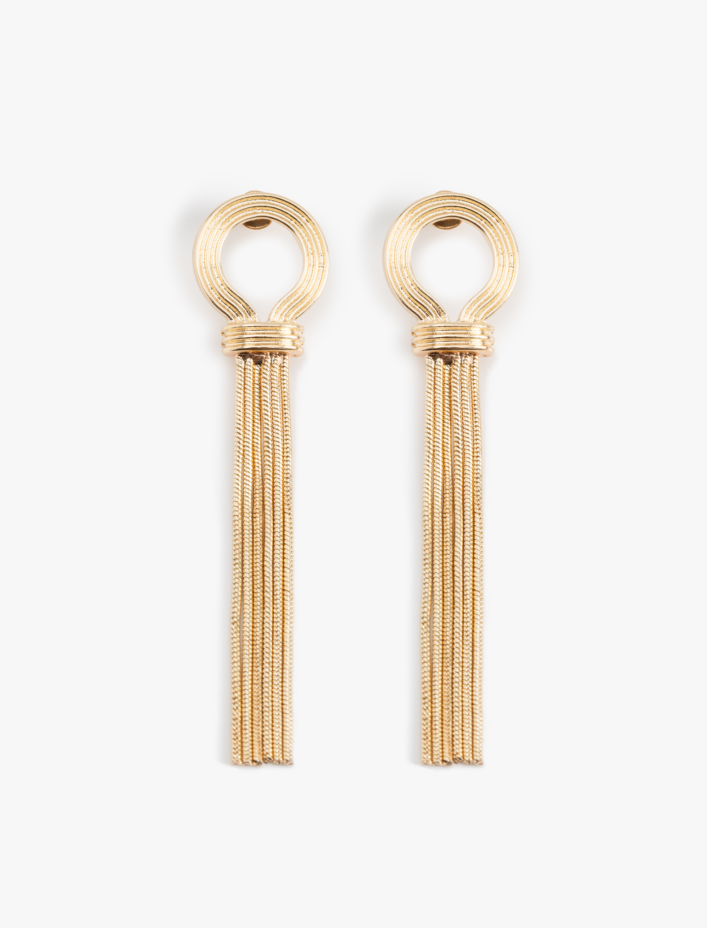  Kadın Çelik Uzun Zincir Küpe