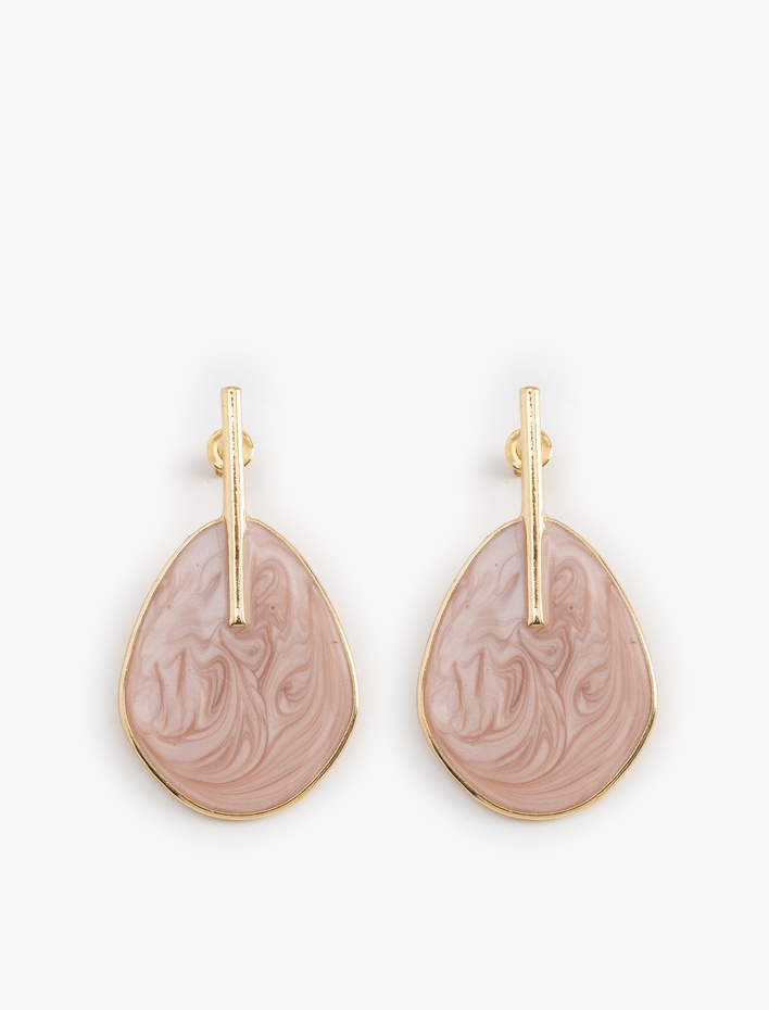 Kadın Büyük Boy Sallantılı Soyut Küpe