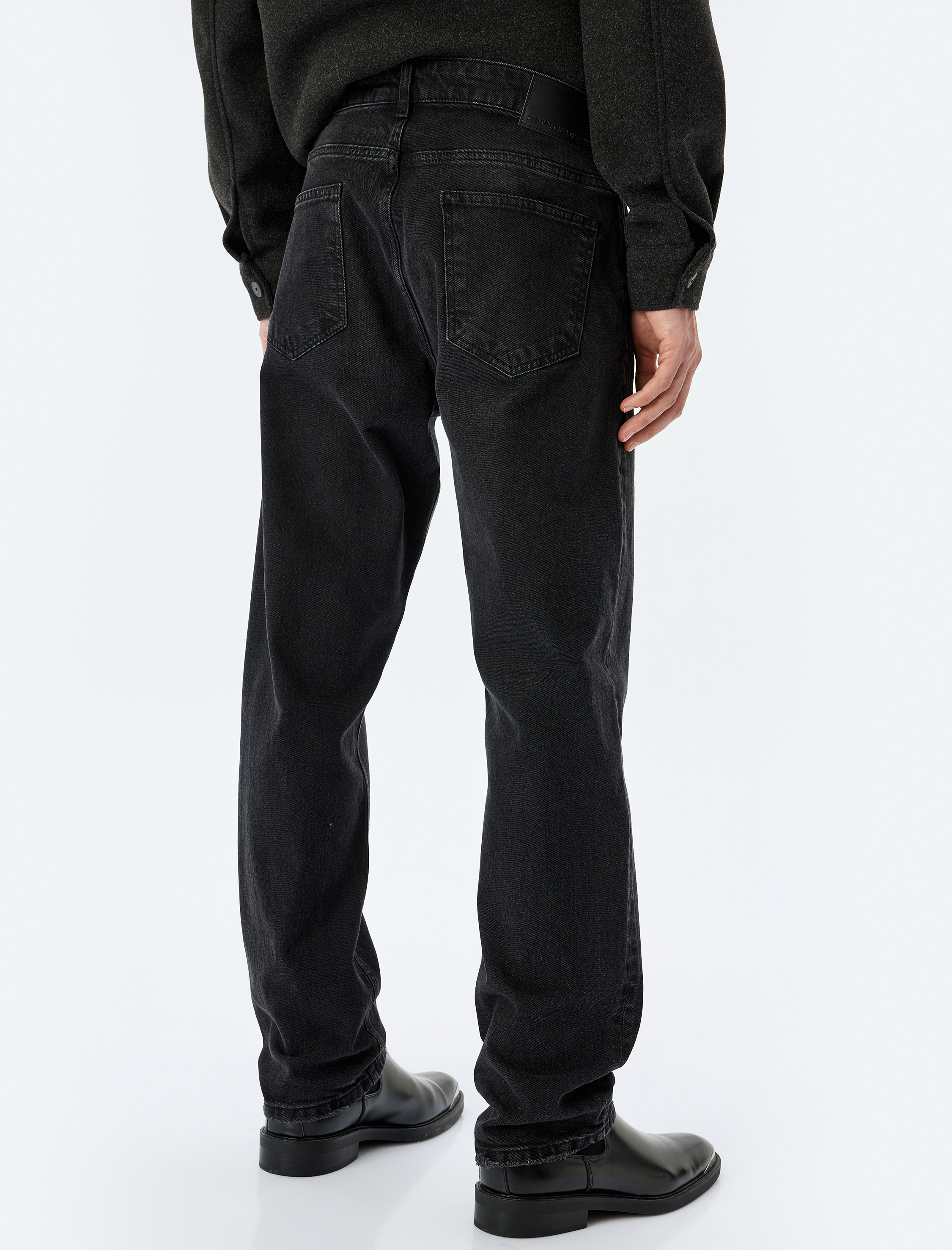   Normal Bel Pamuklu Vintage Straight Fit Jean Pantolon