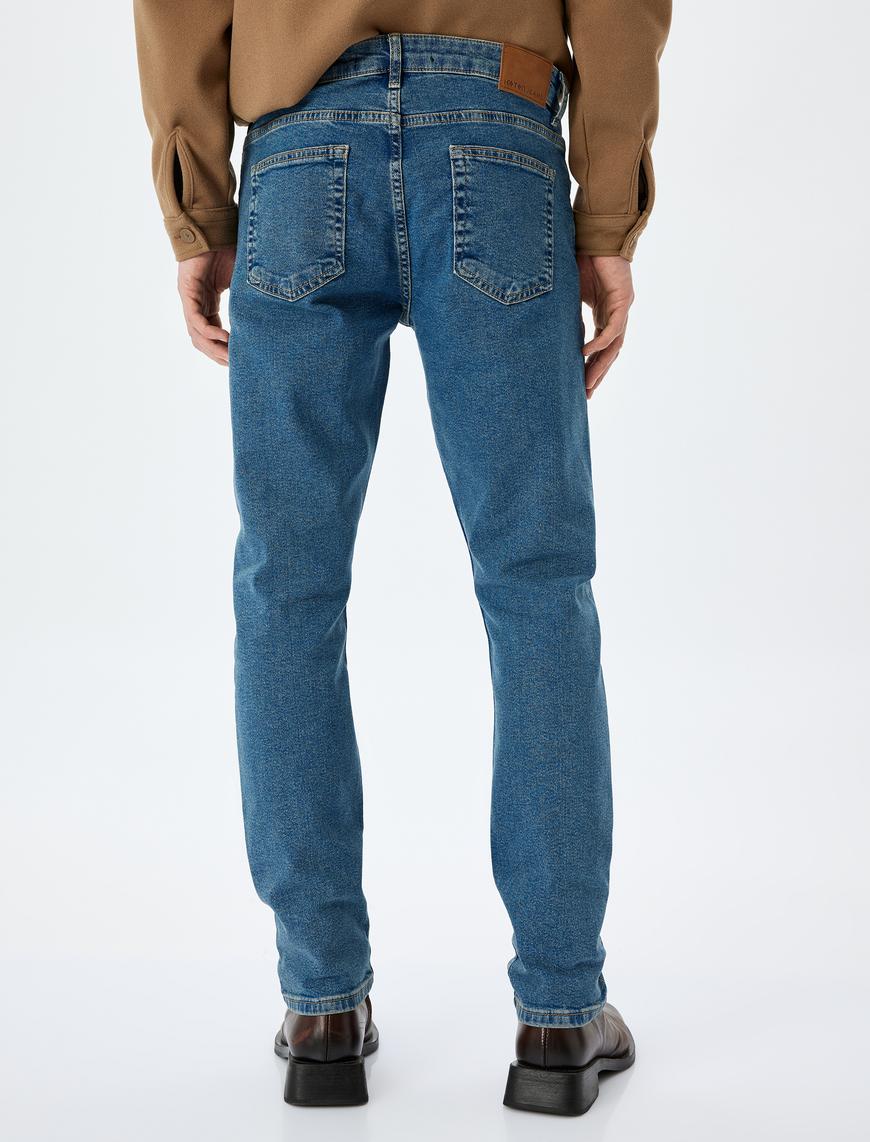   Normal Bel Dar Paça Slim Fit Jean Pantolon - Brad Jean