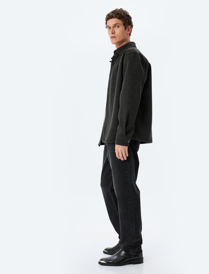  Normal Bel Pamuklu Vintage Straight Fit Jean Pantolon