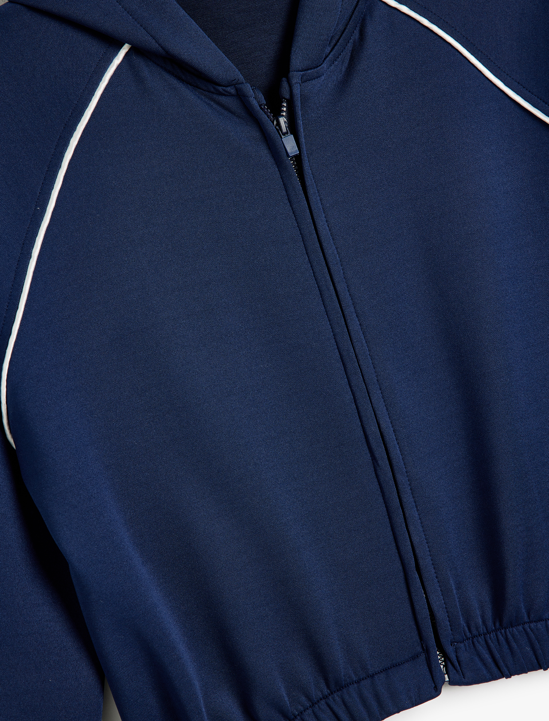  Kız Çocuk Fermuarlı Uzun Kollu Modal Karışımlı Kapşonlu Sweatshirt