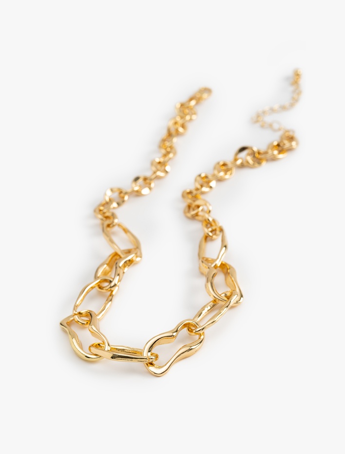 Kadın Büyük Boy Kısa Zincir Kolye