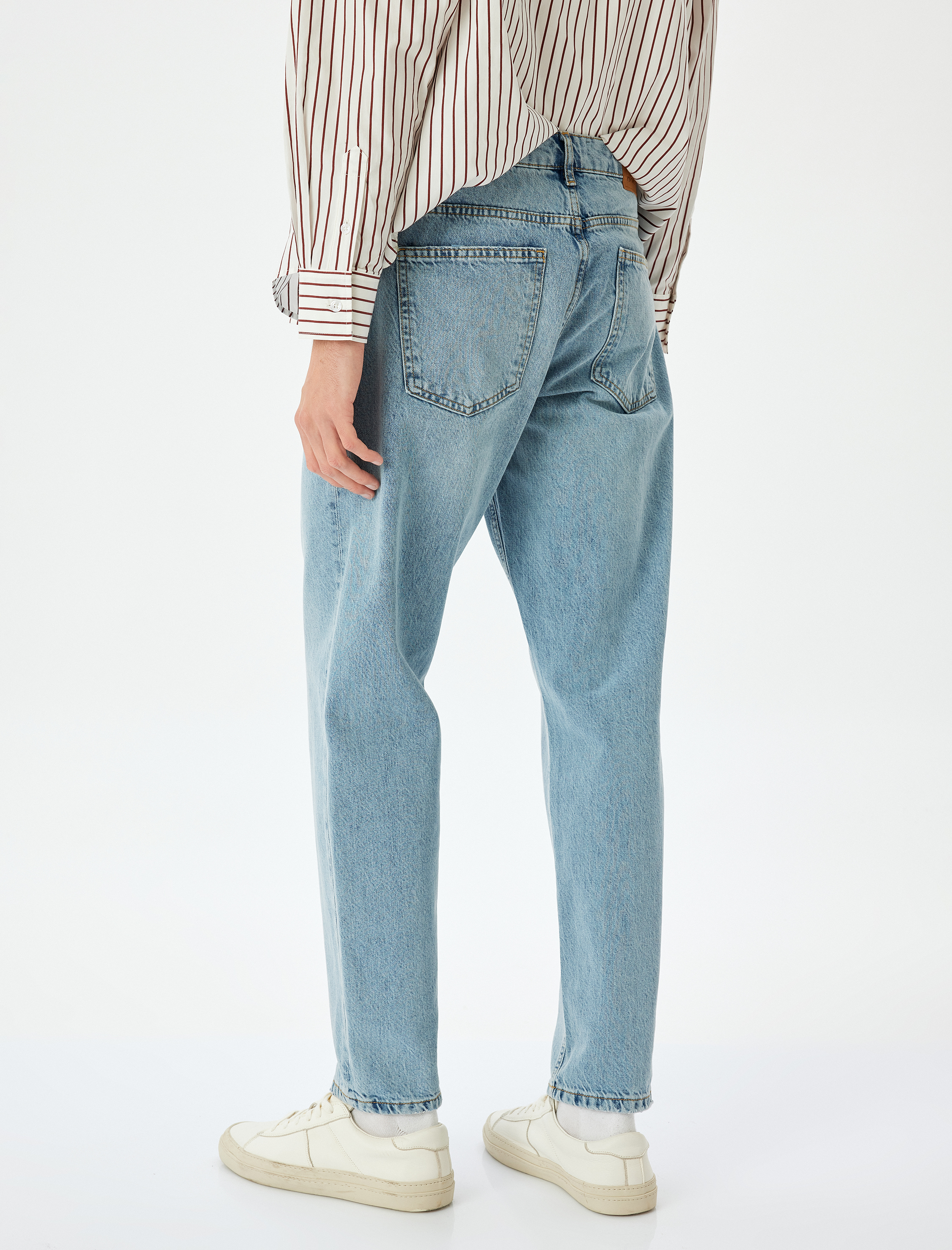   Vintage Straight Bol Jean Pantolon Cep Detaylı Pamuklu