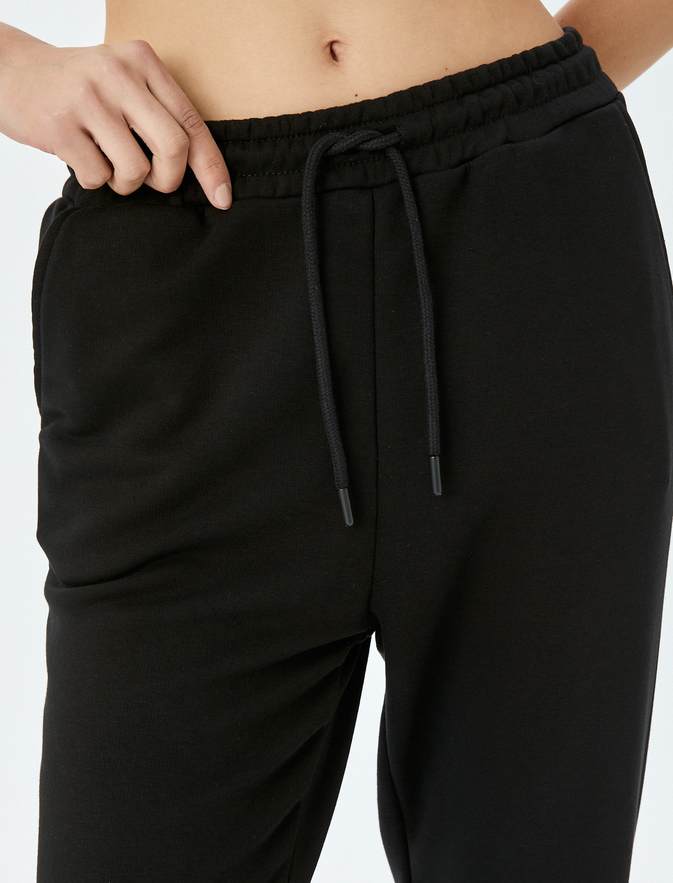   Beli Bağlamalı Üç İplik Cepli Jogger Eşofman Pantolon