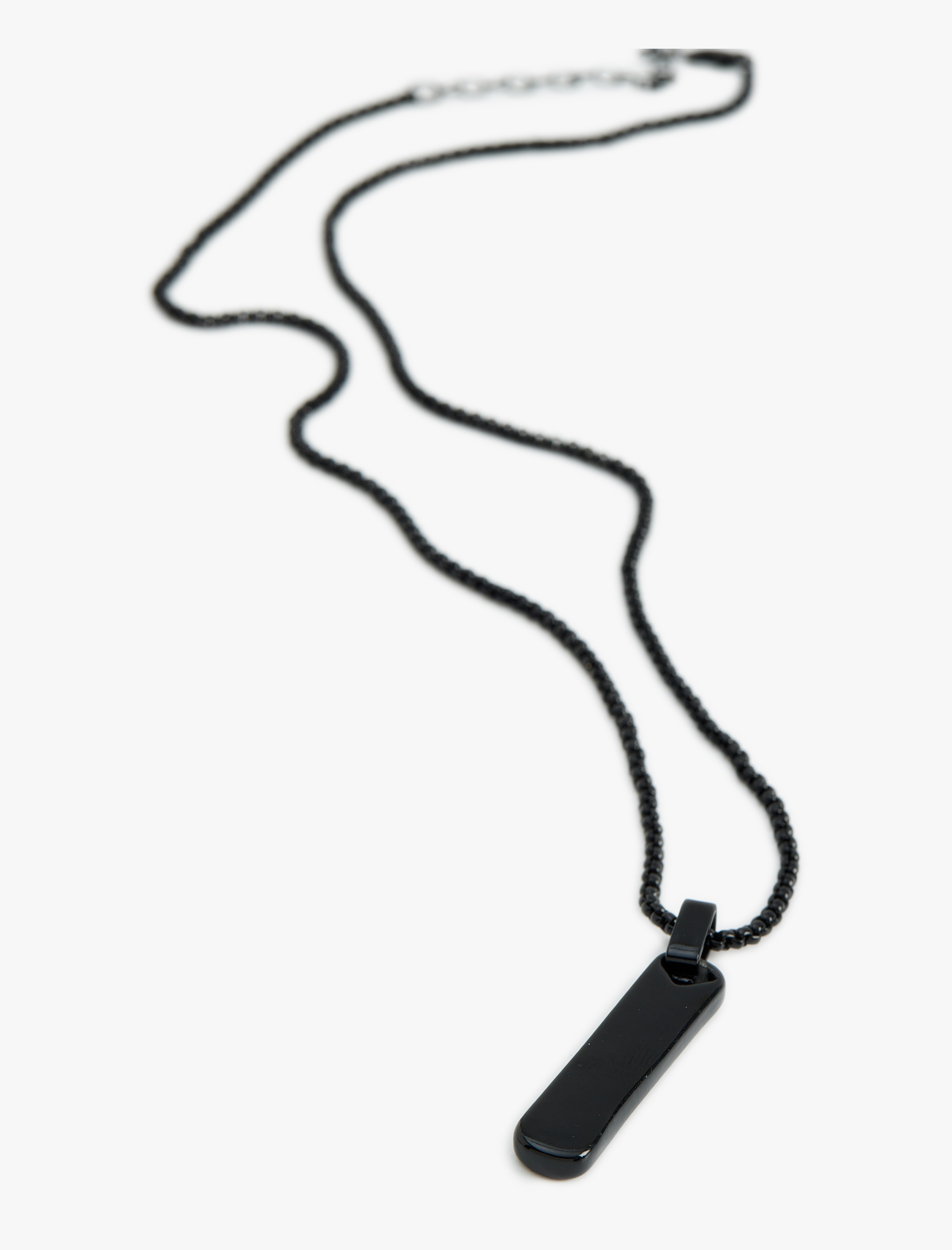  Erkek Çelik Charm Detaylı Zincir Kolye