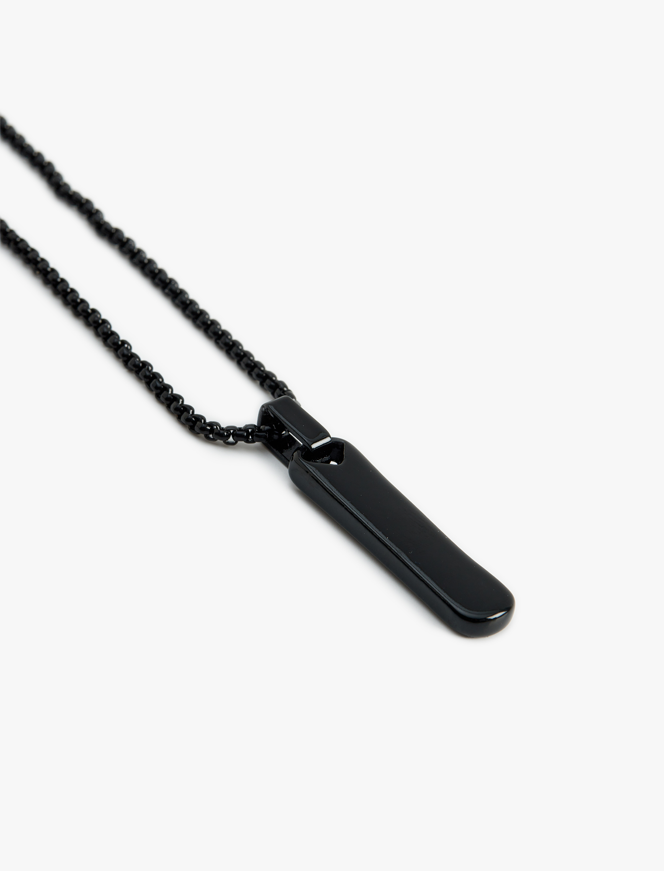  Erkek Çelik Charm Detaylı Zincir Kolye