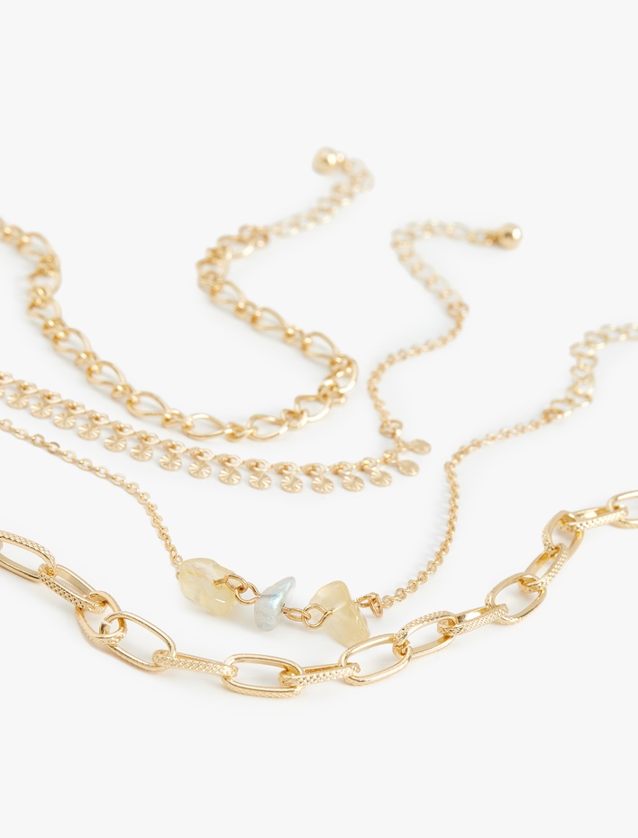 Kadın 4'lü Zincir Bileklik Seti