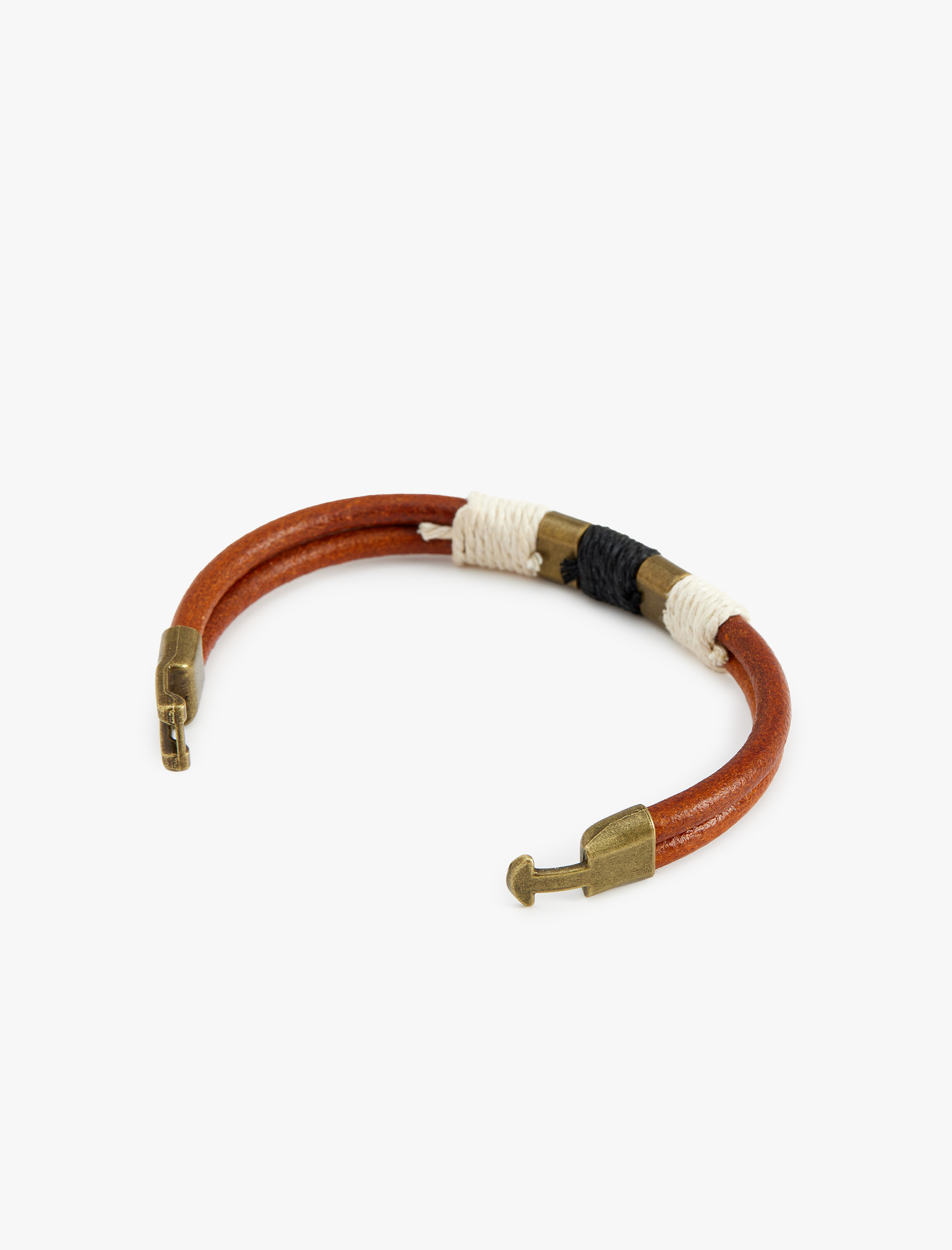  Erkek İki Sıralı İp Detaylı Bileklik