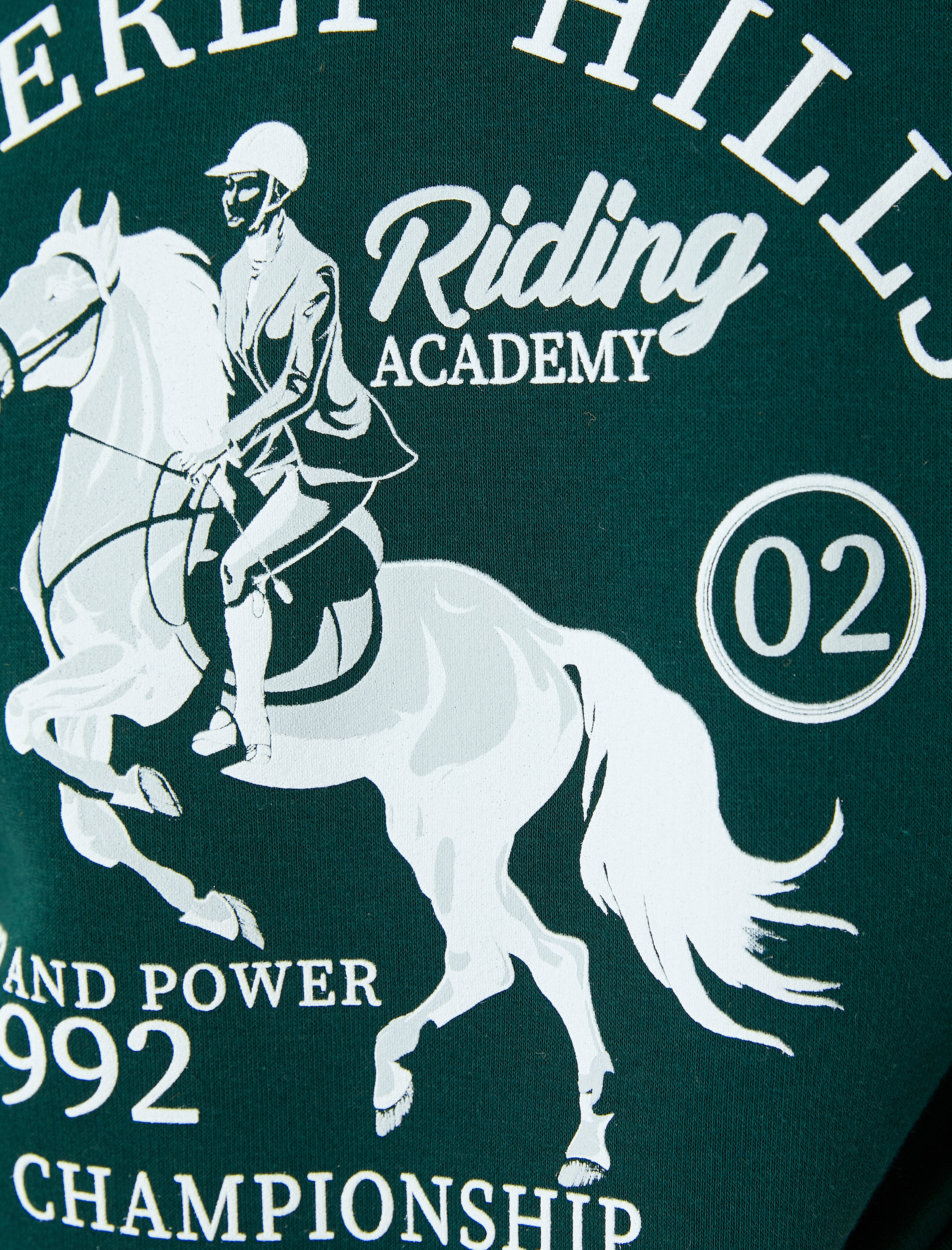   Polo Yaka Kolej Baskılı Şardonlu Oversize Sweatshirt