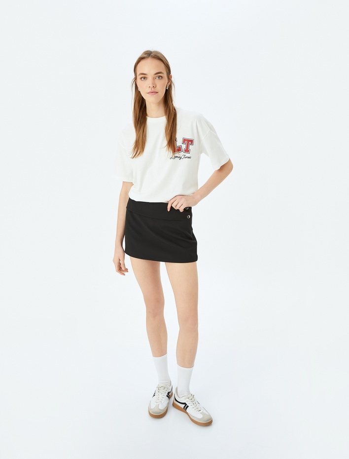  Looney Tunes Baskılı Lisanslı Bisiklet Yaka Kısa Kollu Oversize Tişört