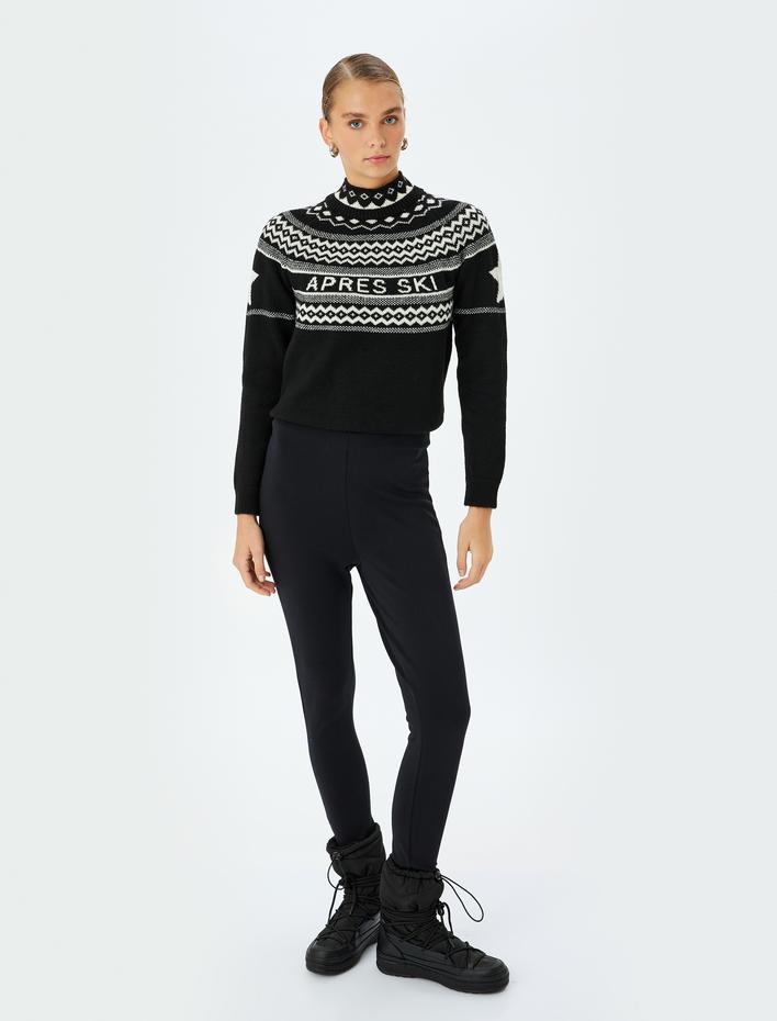  Slim Fit İçi Polarlı Fuzo Kayak Taytı