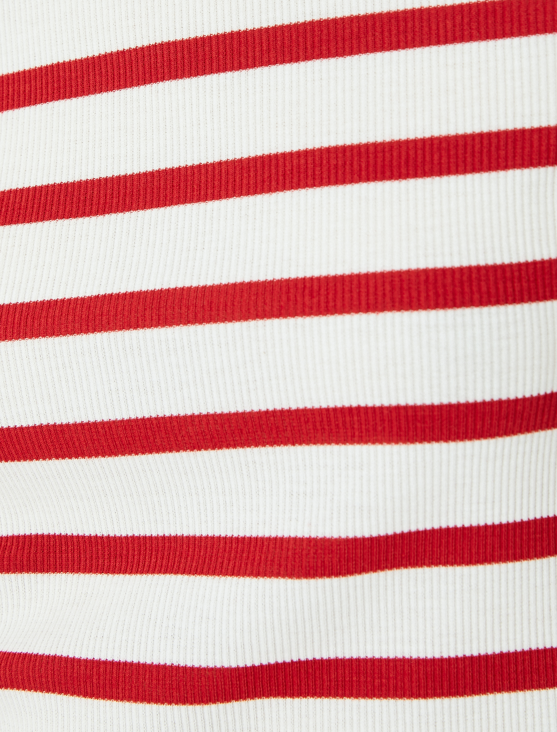   Basic Çizgili Bisiklet Yaka Kısa Kollu Kaşkorse Slim Fit Kadın Tişört