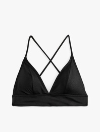 Arkası Bağlama Detaylı Bralet Bikini Üst