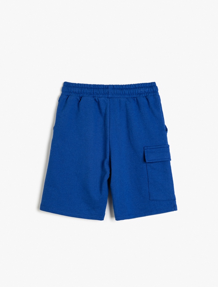Erkek Çocuk Şort Beli Bağlamalı Kargo Cep Detaylı