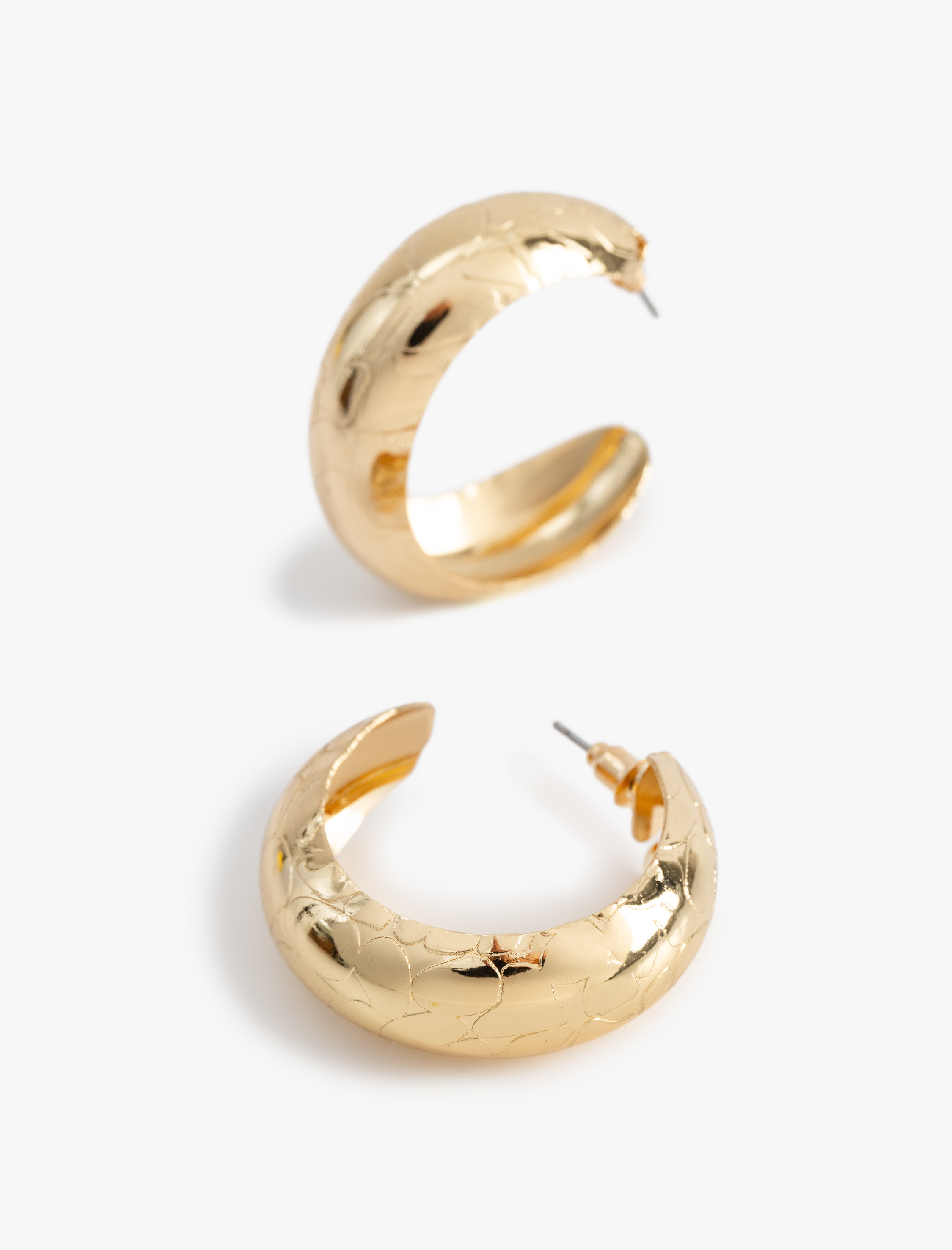  Kadın Dokulu Büyük Çelik Halka Küpe