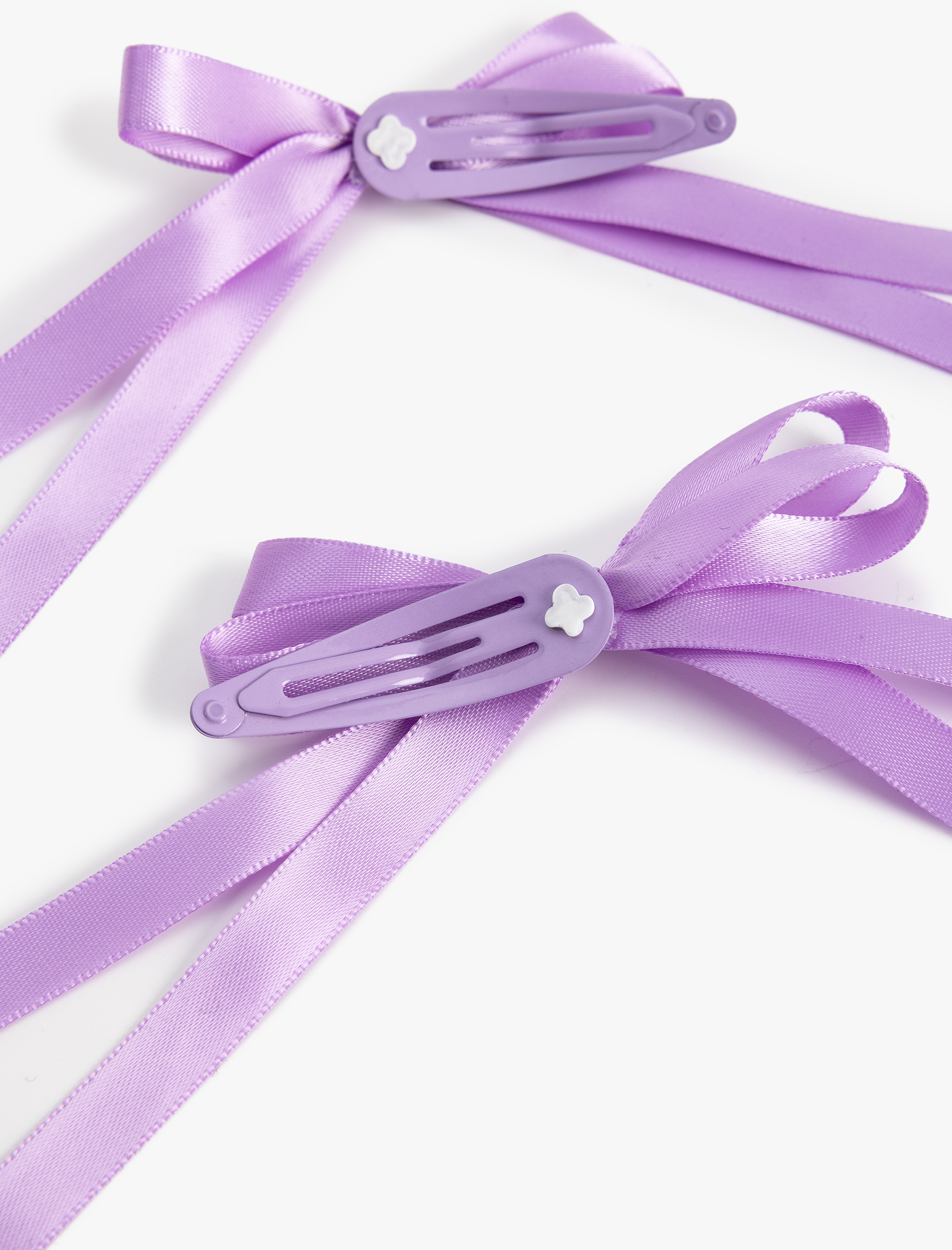  Kız Çocuk 2'li Fiyonklu Saç Tokası