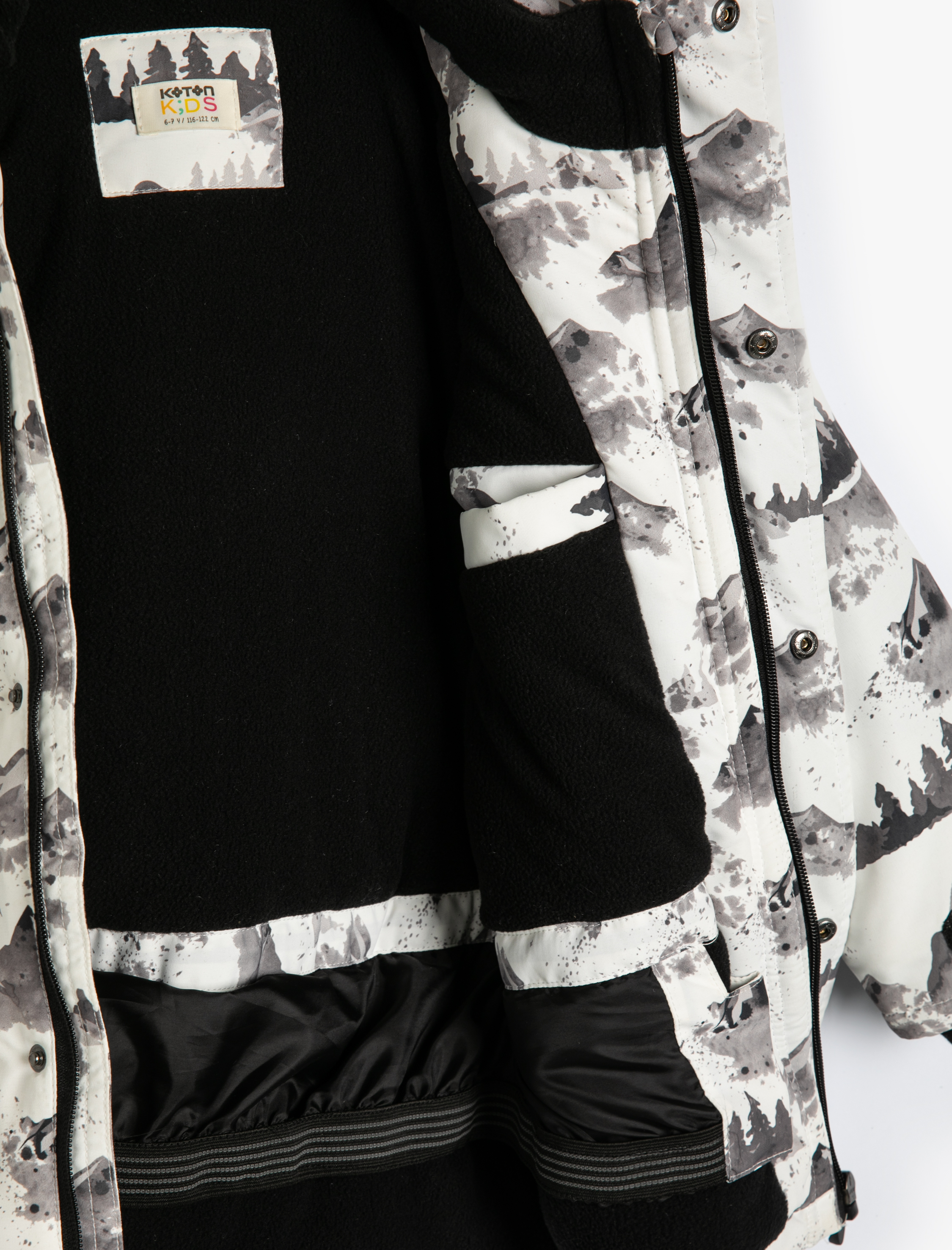  Erkek Çocuk Kapşonlu Su Geçirmez Cep Detaylı Fermuarlı Yağmurluk