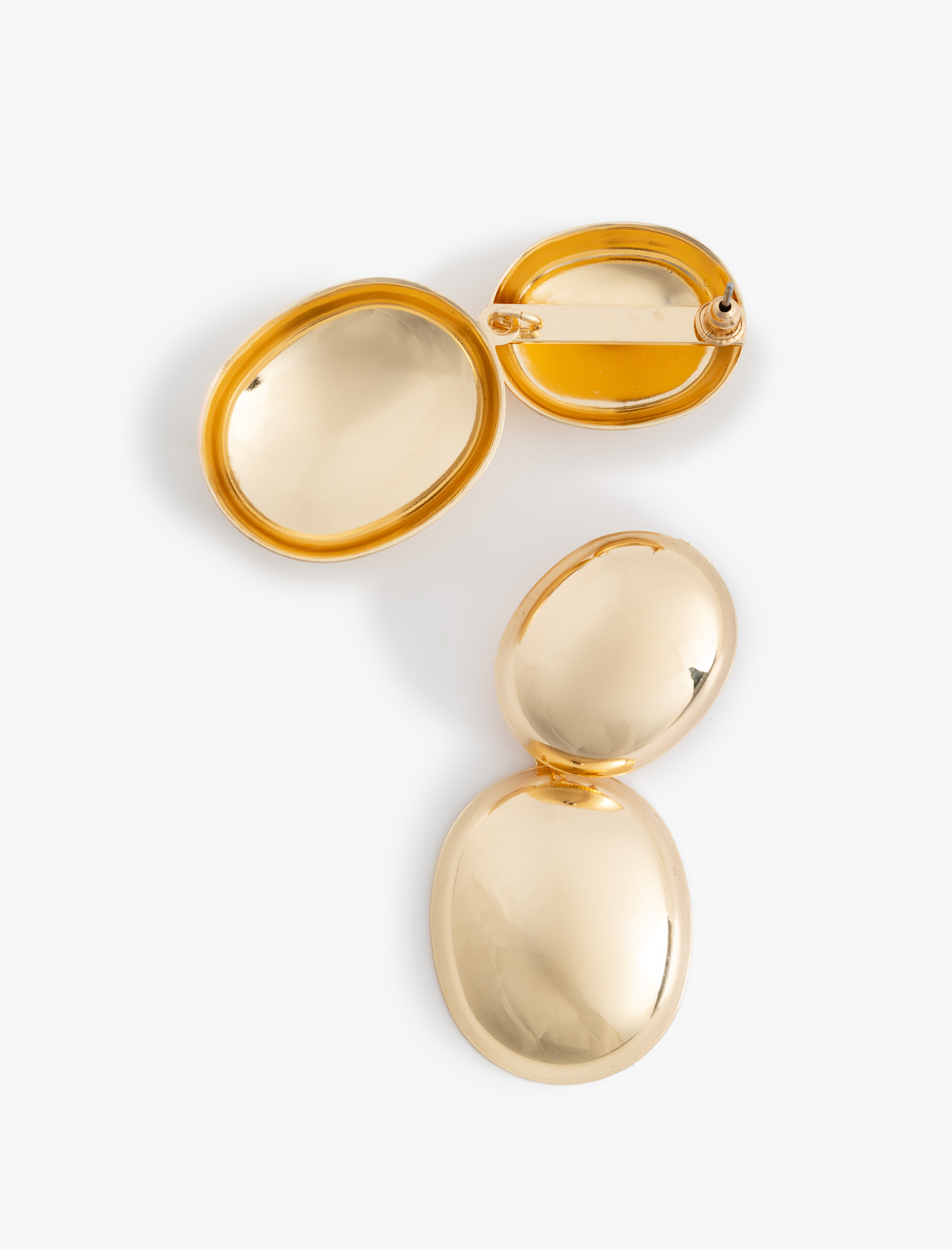  Kadın Sallantılı Çelik Oval Küpe