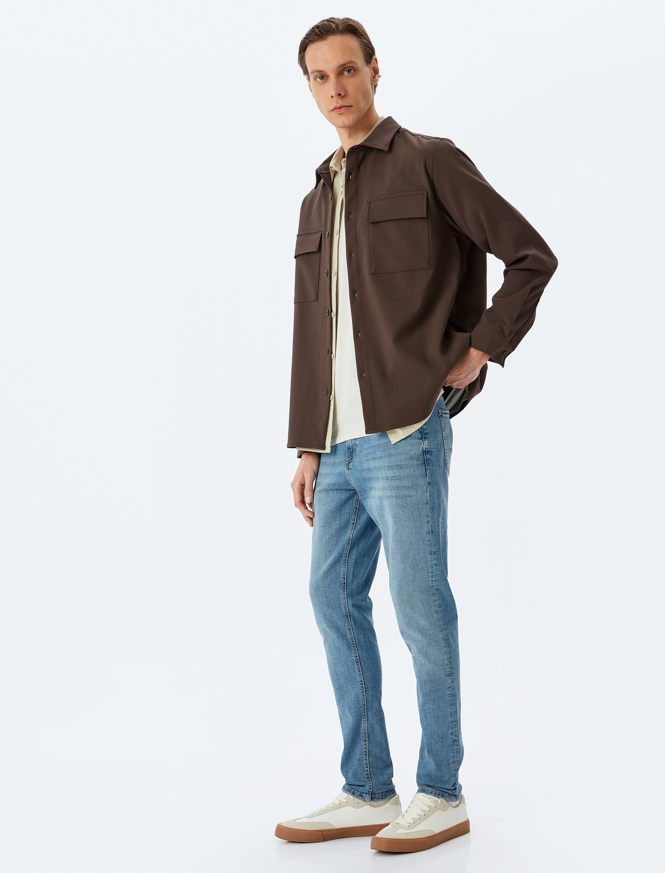 Koton Erkek Skinny Fit Kot Pantolon - Michael Jean -1