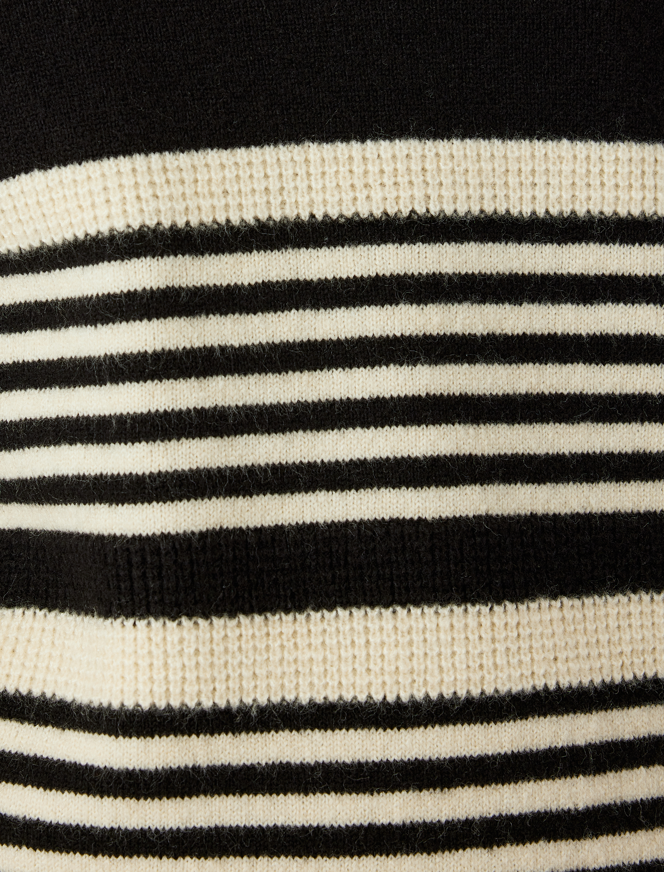   Çizgili Boxy Yarım Fermuarlı Kışlık Triko Kazak