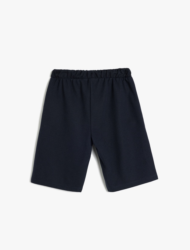 Basic Beli Bağcıklı Cepli Şort_1