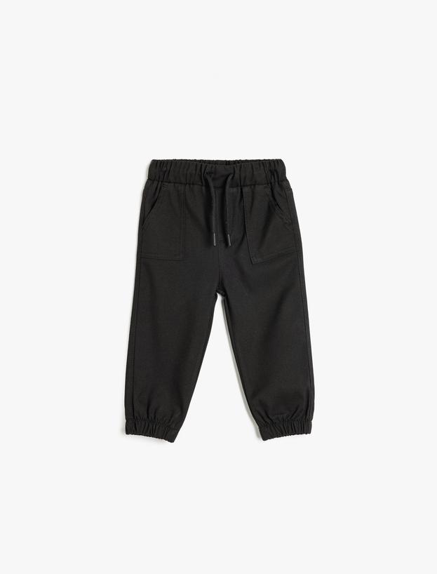 Jogger Pantolon Beli Bağlamalı Cepli_0