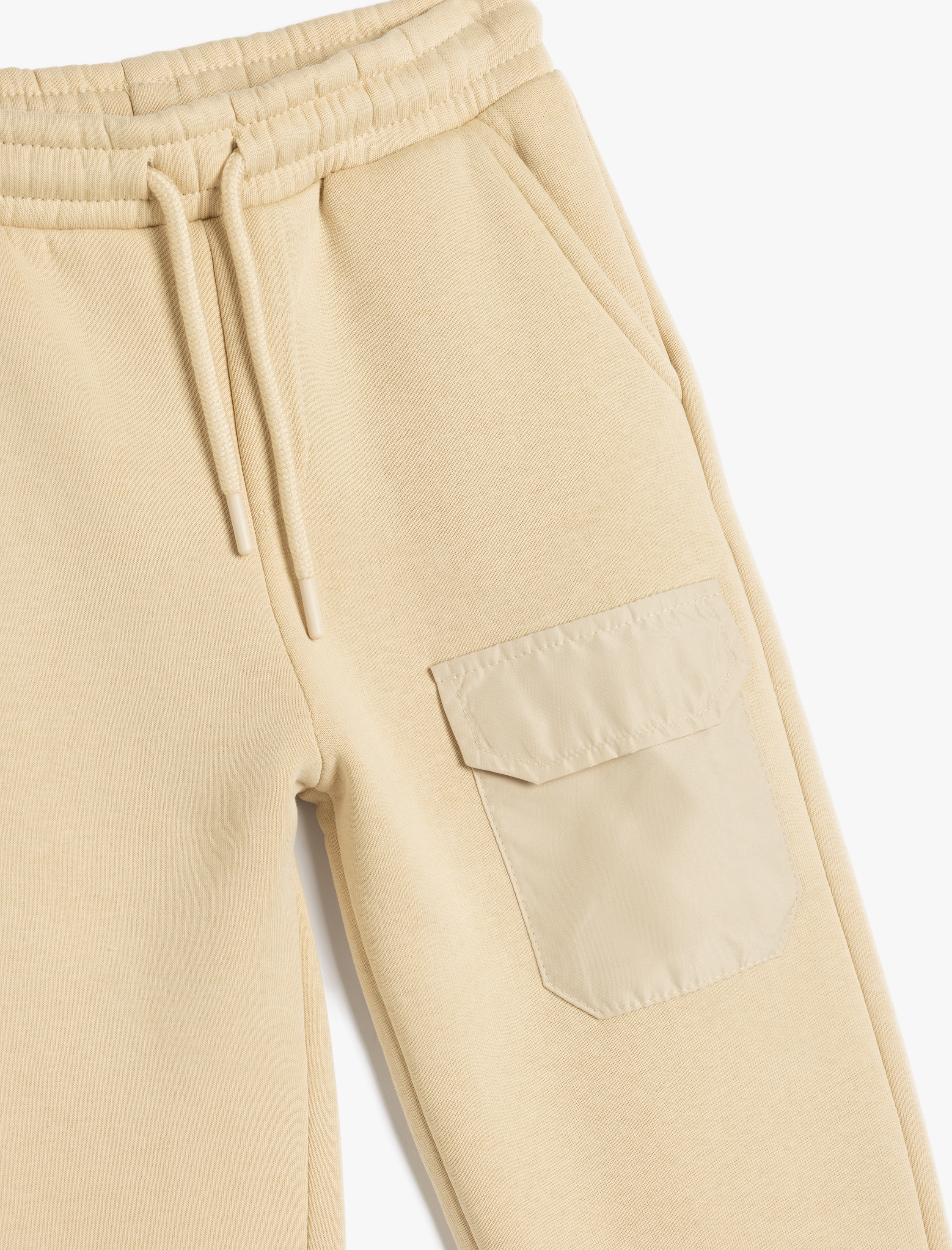  Erkek Çocuk Beli Bağlamalı Cep Detaylı Şardonlu Basic Jogger Eşofman Altı