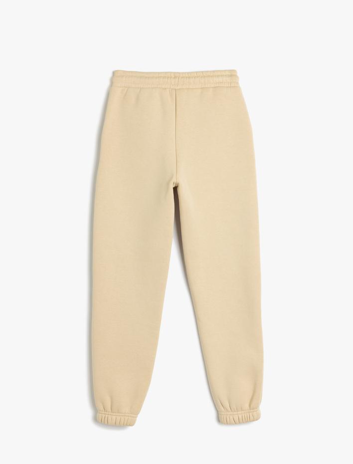 Erkek Çocuk Beli Bağlamalı Cep Detaylı Şardonlu Basic Jogger Eşofman Altı