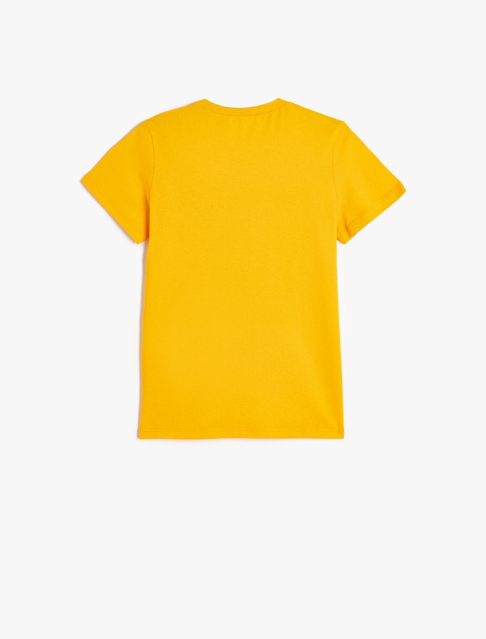 Erkek Çocuk Tişört Kısa Kollu Yaz Temalı Baskı Detaylı Bisiklet Yaka Pamuklu