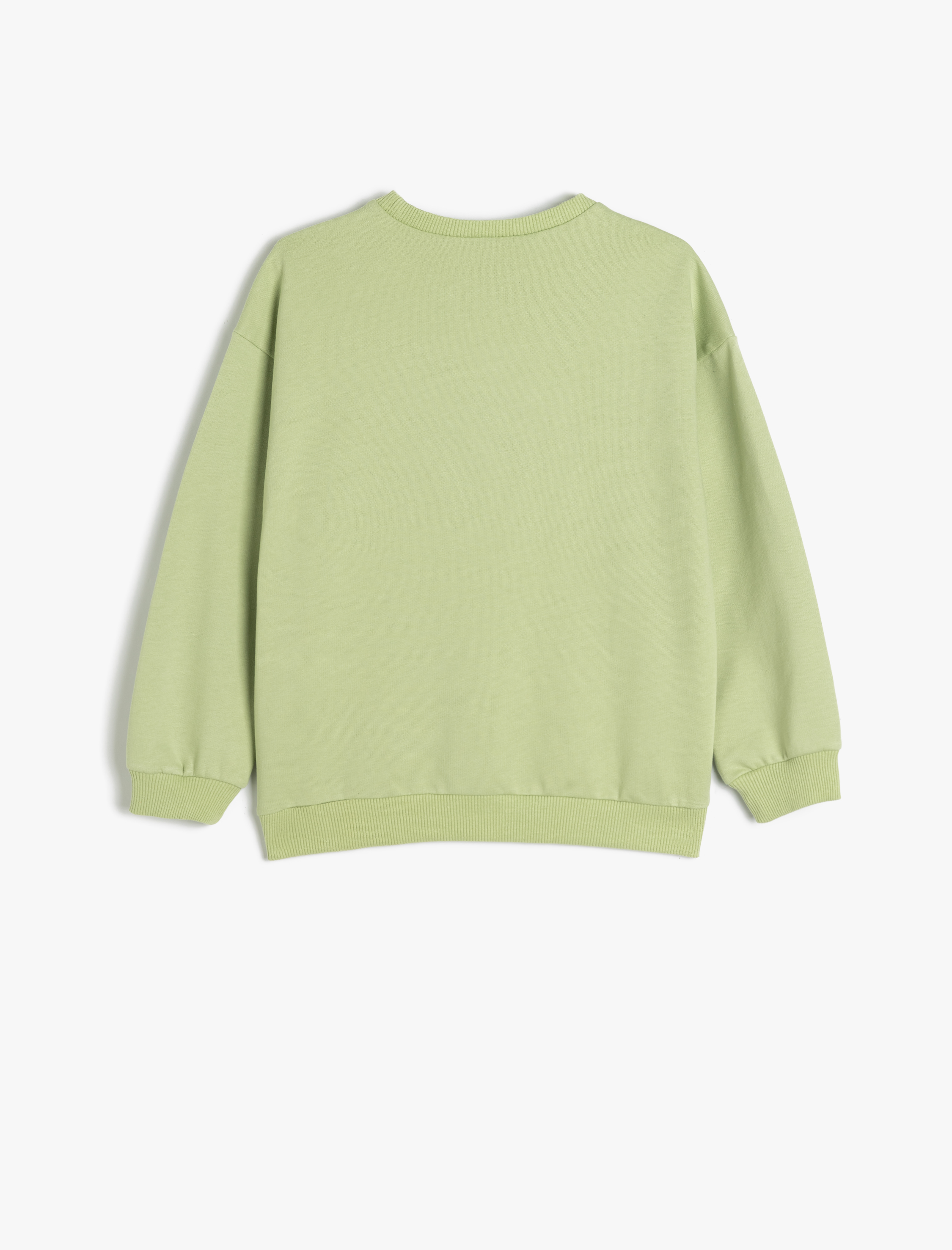 Kız Çocuk Sweatshirt Anime Baskılı Uzun Kollu Bisiklet Yaka Pamuklu Şardonlu